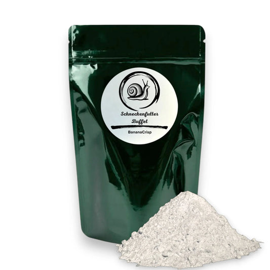 Schneckenfutter BananaCrisp Achatschnecken Ladschnecken Zusatzfutter Calcium Eierschalenpulver Banane