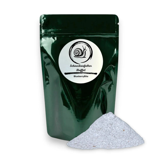 Schneckenfutter BlueberryBite Achatschnecken Ladschnecken Zusatzfutter Calcium Eierschalenpulver Blaubeere Heidelbeere