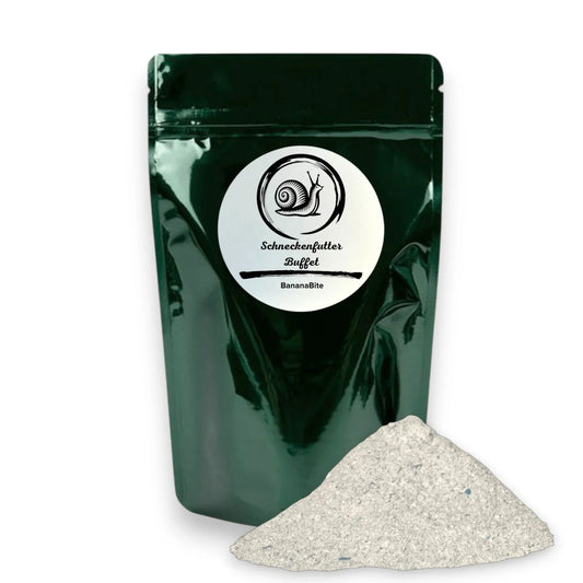 Schneckenfutter BananaBite Achatschnecken Ladschnecken Zusatzfutter Calcium Eierschalenpulver Banane