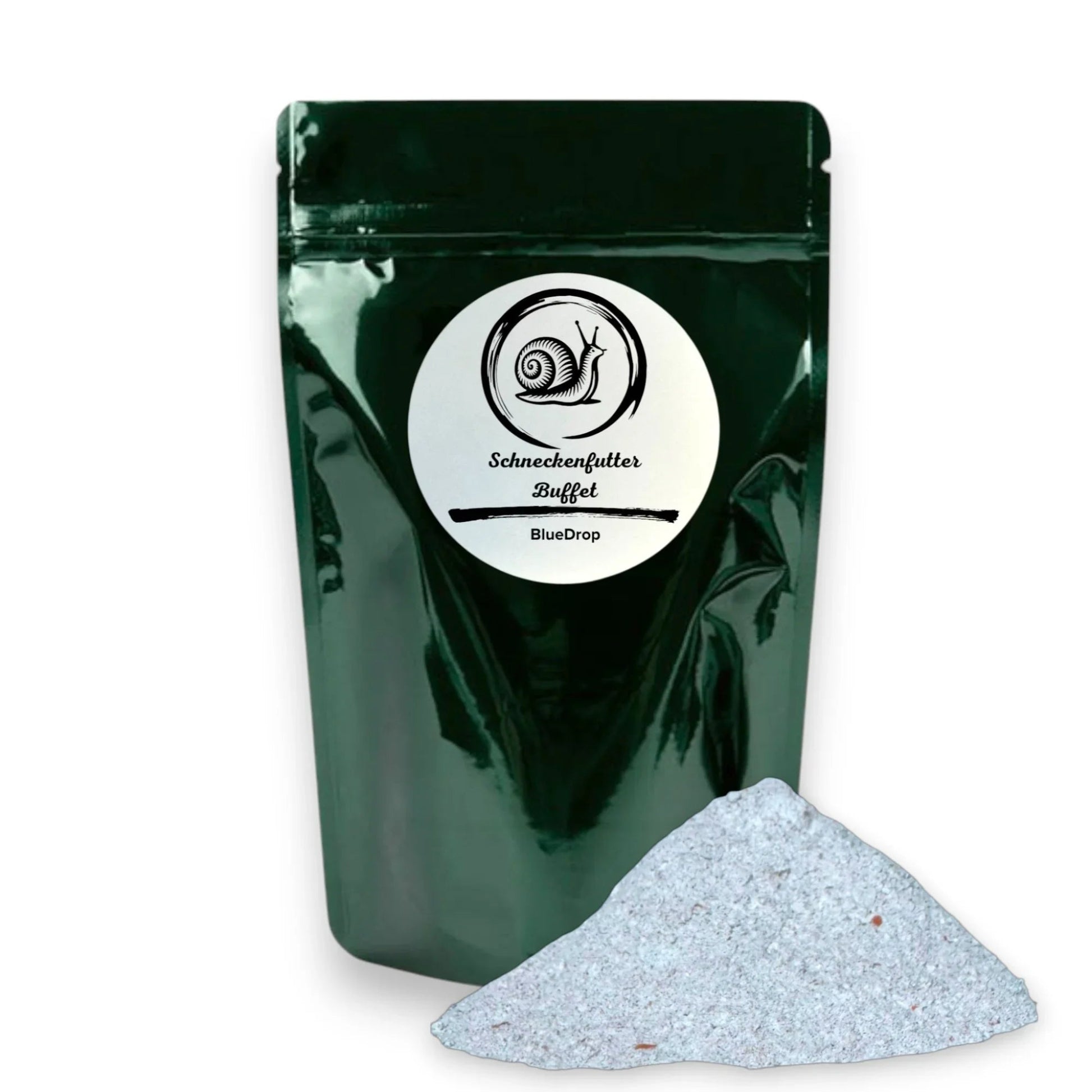 Schneckenfutter BlueDrop Achatschnecken Ladschnecken Zusatzfutter Calcium Eierschalenpulver Blaue Spirulina Alge Achatschneckenfutter Schnecke Schnecken Assel Asseln Asselfutter Futter für Schnecken Futter für Achatschnecken