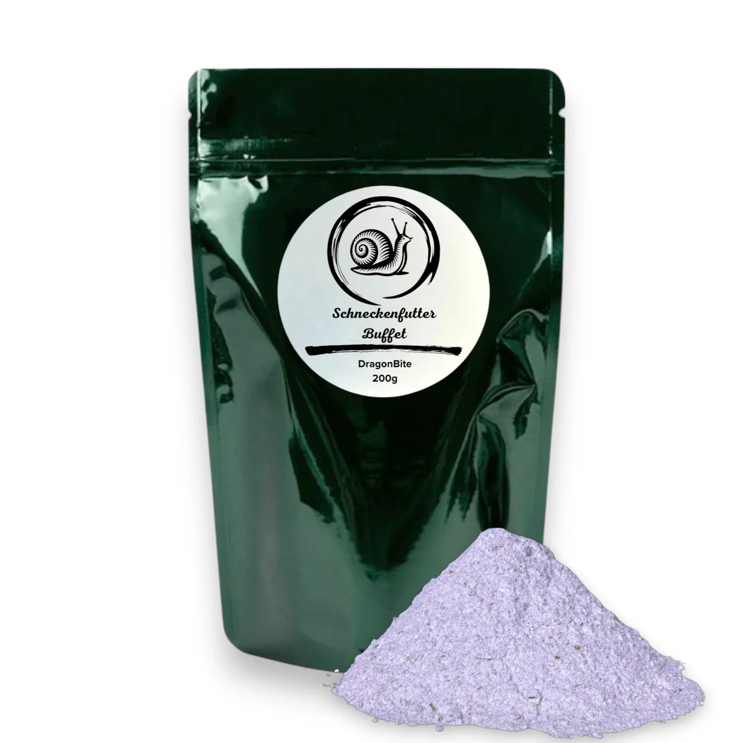 Schneckenfutter DragonBite 200g Achatschnecken Ladschnecken Zusatzfutter Calcium Eierschalenpulver Drachenfrucht Dragonfruit Papaya