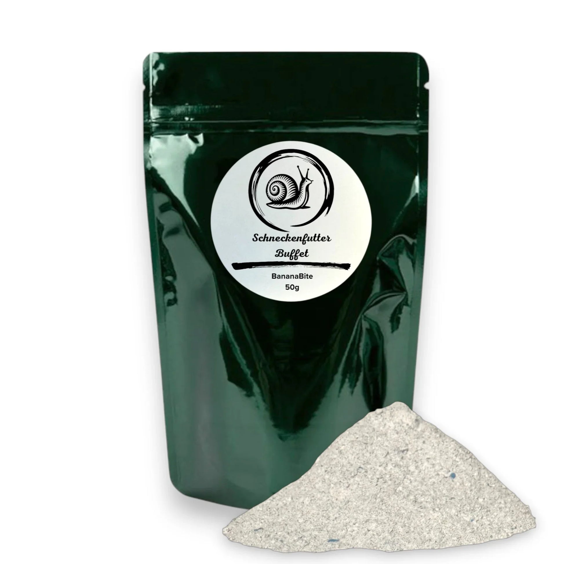 Schneckenfutter BananaBite 50g Achatschnecken Ladschnecken Zusatzfutter Calcium Eierschalenpulver Banane