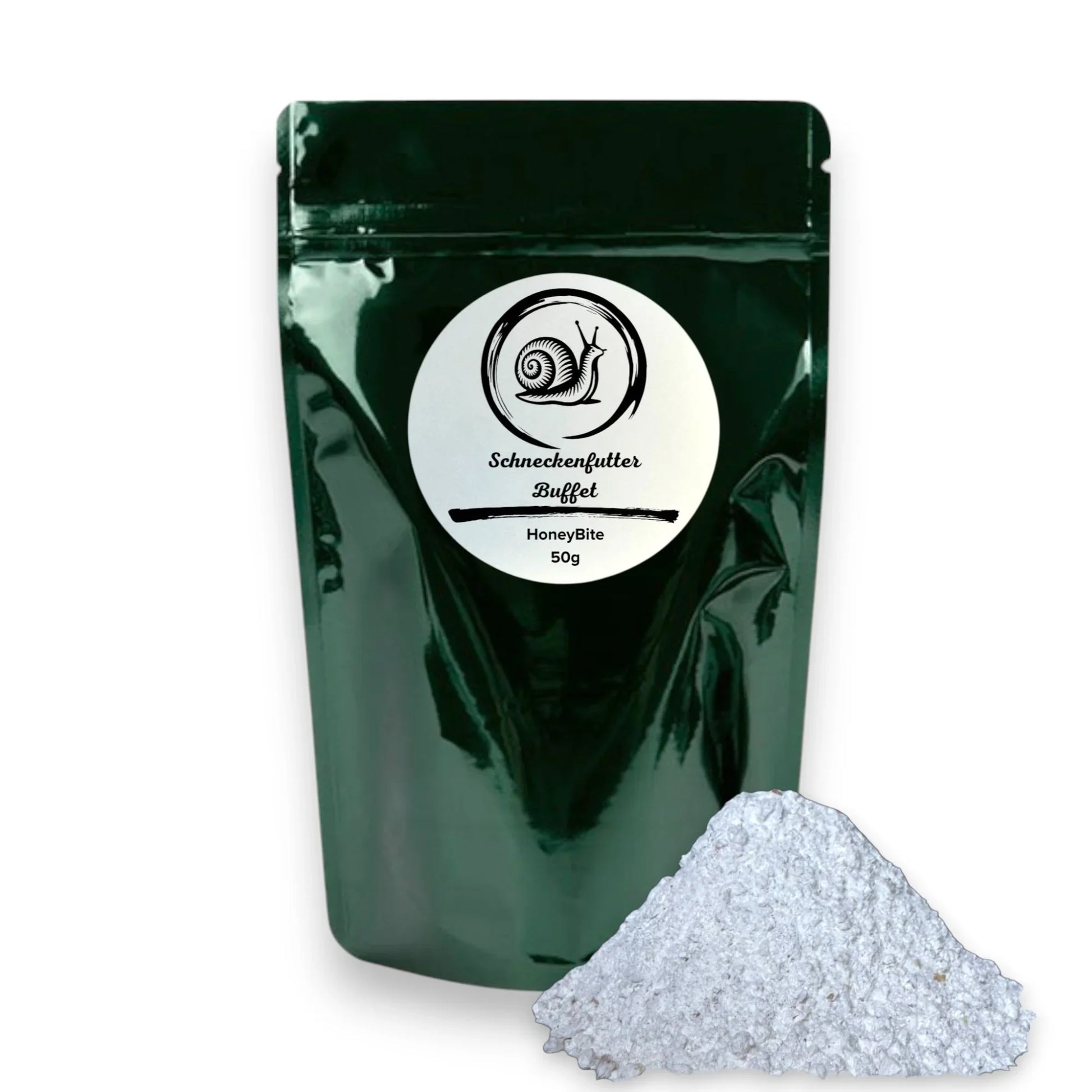 Schneckenfutter HoneyBite 50g Achatschnecken Ladschnecken Zusatzfutter Calcium Eierschalenpulver Blütenpollen Bienenpollen Honig