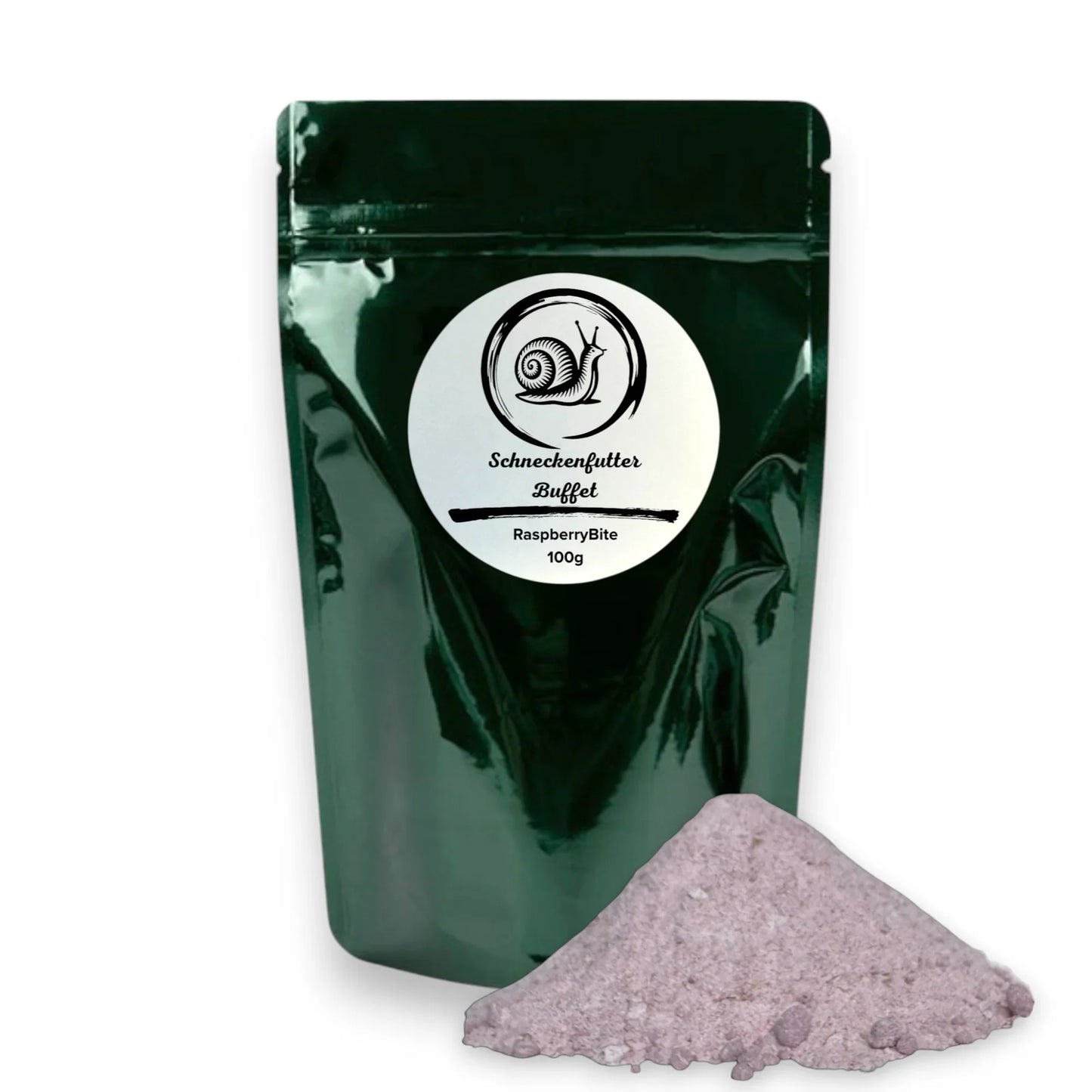 Schneckenfutter RaspberryBite 100g Achatschnecken Ladschnecken Zusatzfutter Calcium Eierschalenpulver Raspberry Himbeeren