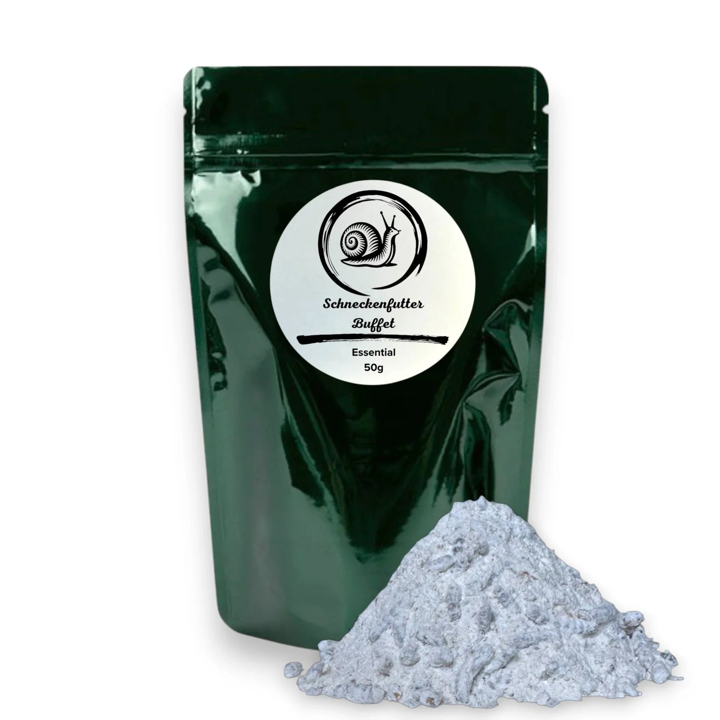Schneckenfutter Essential 50g Achatschnecken Ladschnecken Zusatzfutter Calcium Eierschalenpulver Mehlwürmer